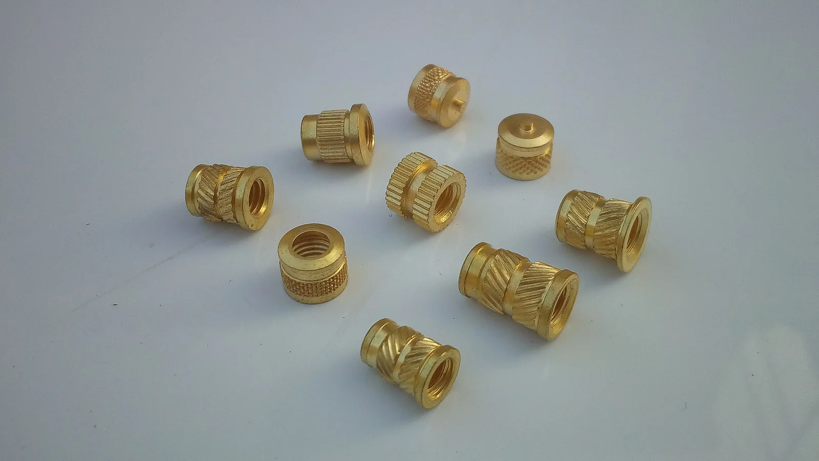 Brass Diamond Knurling Insert, Brass Straight Knurling Insert, Brass Cross Knurling Insert