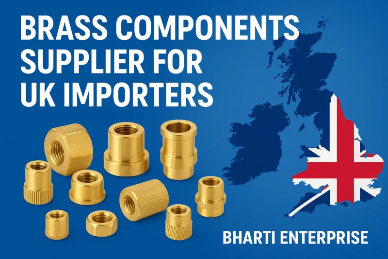 brass inserts to uk, brass components to uk indian exporters